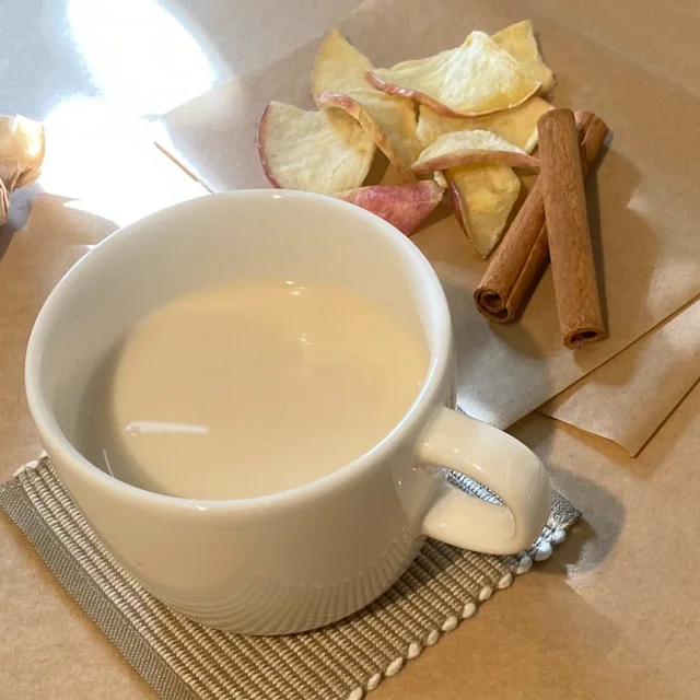 無印良品2022秋の新作インスタントホットドリンク、アップルシナモンラテ