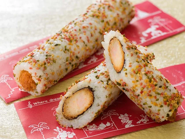 ディズニーシーお正月「寿司ロール（シュリンプ＆チキンカツ）」／『ベイサイド・テイクアウト』