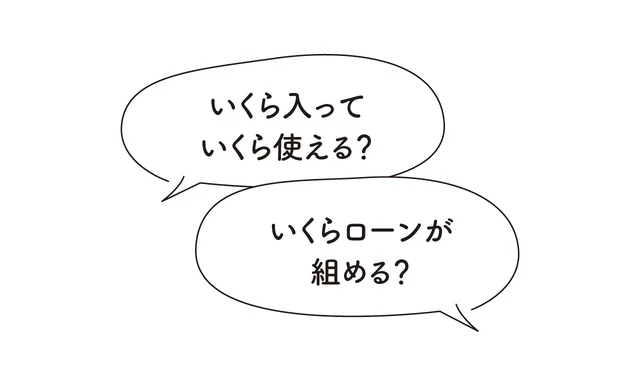 いくら入っていくら使える？いくらローンが組める？