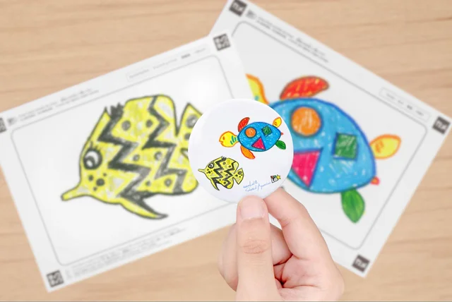 お絵かきファクトリーで作れる缶バッジ