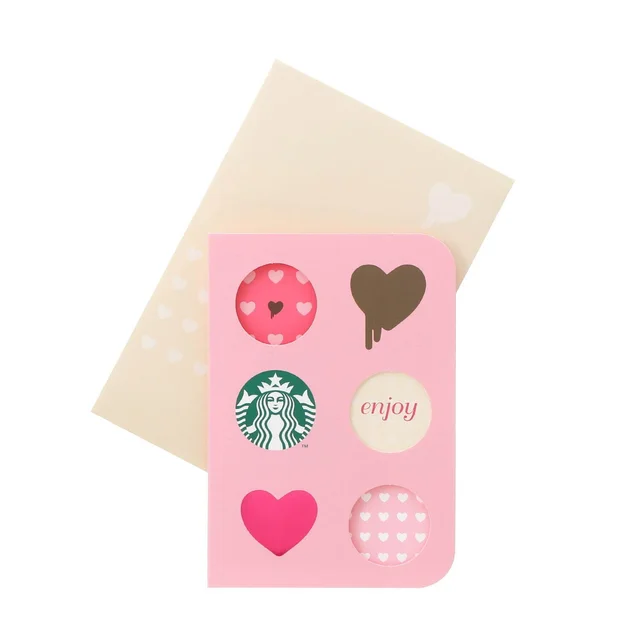 スタバ新作グッズ「バレンタイン2023ビバレッジカード ハート/ミントグリーン」