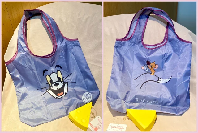タリーズ「トムとジェリー シリコーンポーチ＆エコバッグ（チーズ）」