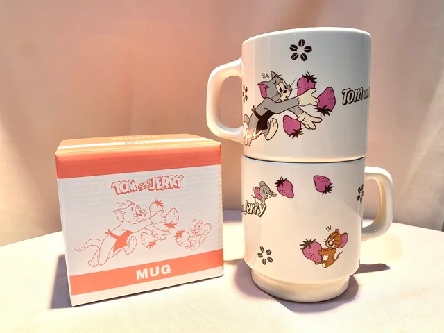タリーズ「トムとジェリー スタッキングマグ（アイボリー）」