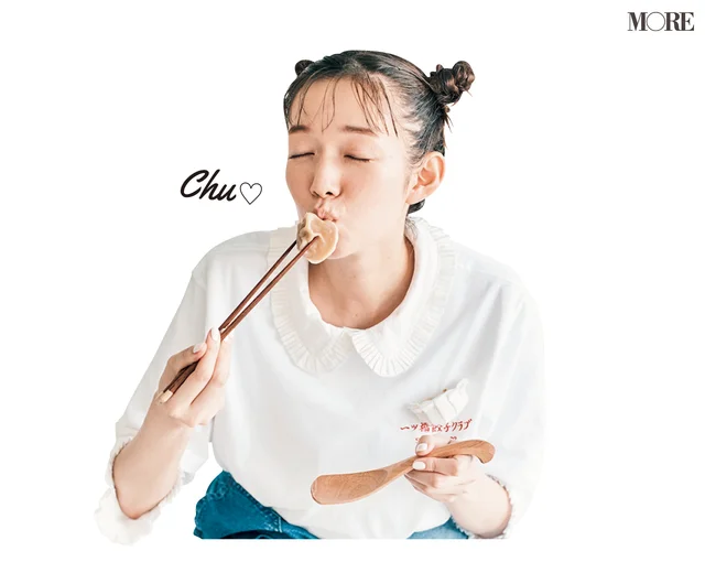 ギョーザにキスする佐藤栞里