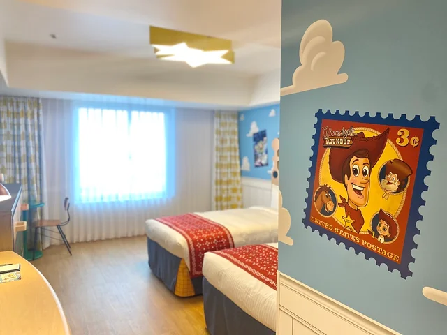 トイ・ストーリーホテルの部屋。ウッディ