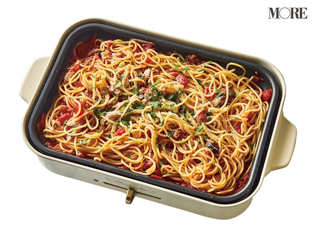 ホットプレートで作るアクアパッツァのシメにおすすめのトマトパスタ
