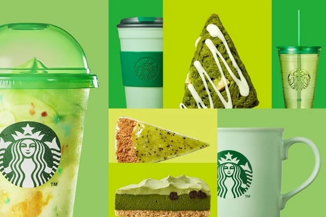 スタバ 新作2022年夏、ヨリドリミドリがテーマのフードやグッズ、コラージュ