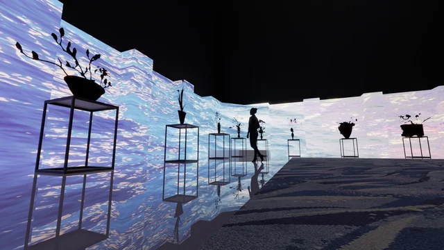 『Moments of Life -いけばな×映画、アートが融合する時空間ミュージアム-』のパース