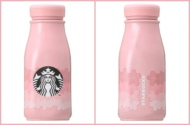 スタバ新作2022さくらグッズ「「SAKURA2022ステンレスミニボトルペタル グラデーション237ml」