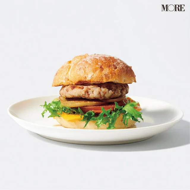 「ダイズラボ 大豆のお肉 ミンチ」を使い作ったハンバーガー