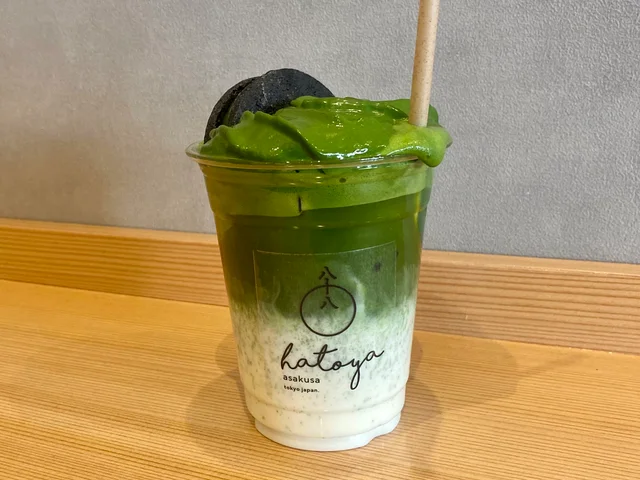 京都発の日本茶スタンド『八十八 浅草』メニュー「抹茶ラテ壱」