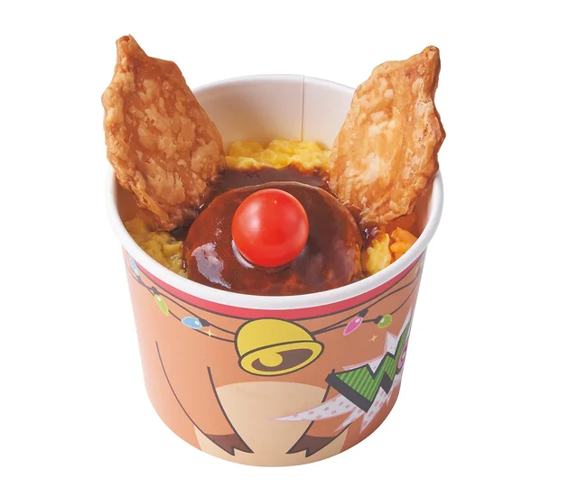 USJクリスマス「赤鼻トナカイのハンバーグデミオムライス」