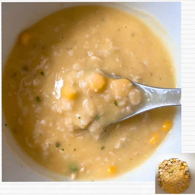 『無印良品』のオートミール食「オーツ麦のリゾット」コーンといんげんを食べてみた