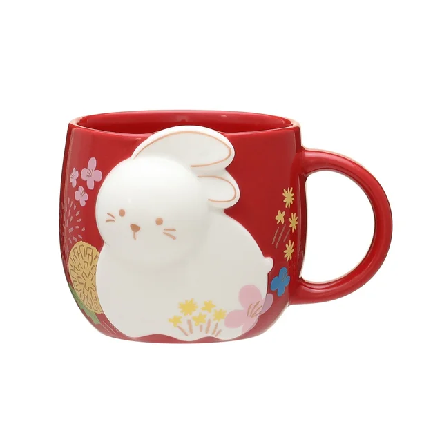 スタバ新作グッズ「「ニューイヤーマグうさぎ355ml」、「ニューイヤーマグうさぎ89ml」