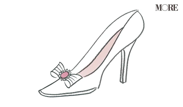 マナーブック冠婚葬祭食事編　【結婚式のお呼ばれマナー】招待状・ご祝儀・服装の基本。ヒールのイラスト