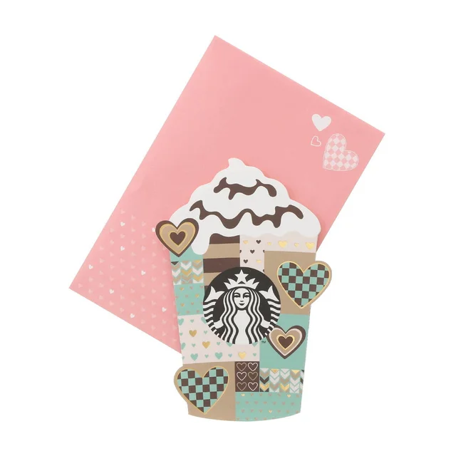 スタバ新作グッズ「バレンタイン2023ビバレッジカード ハート/ミントグリーン」