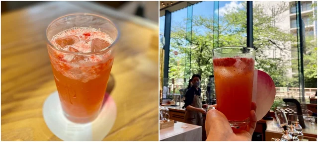 『ロースタリー 東京』2022夏メニュー「コーヒーエイド ストロベリー ブリーズ」