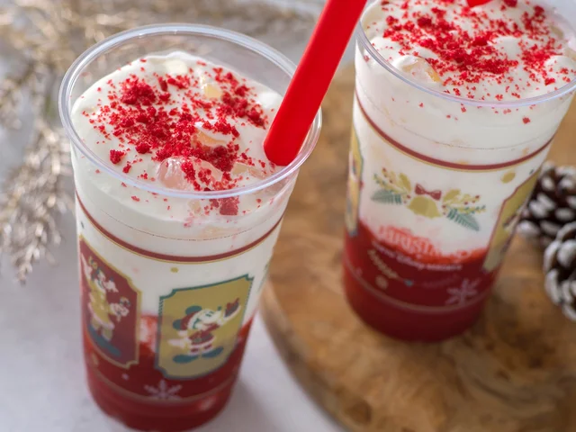 ディズニーランドクリスマス、「タピオカドリンク(苺ミルク)」