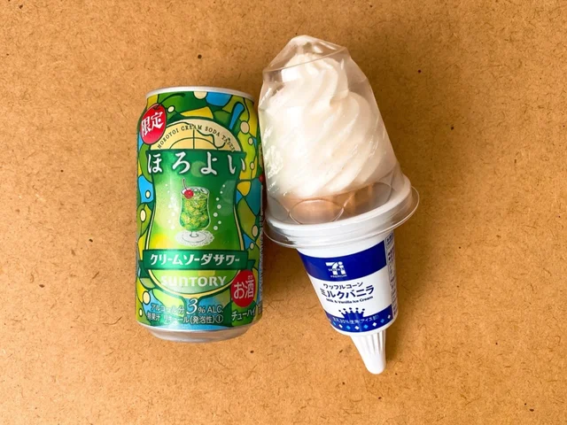 サントリー『ほろよい〈クリームソーダサワー〉』バニラアイスアレンジ