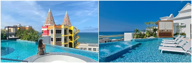 レクー沖縄北谷スパ＆リゾート、インフィニティプール。昼間の様子