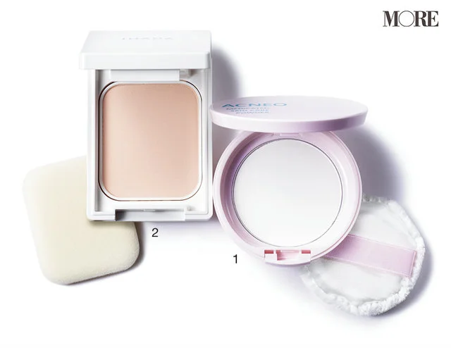 外出時の花粉荒れケアにおすすめのフォルミュール アクネオ 薬用 スキンケア パウダー、イハダ 薬用フェイスプロテクトパウダー