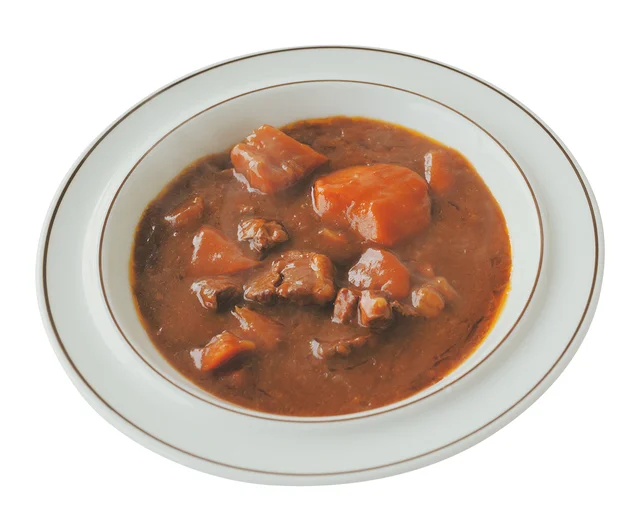 青森県のおすすめお取り寄せグルメ「食べ物屋 セイリング」のふかうら雪人参ビーフシチュー、完成イメージ