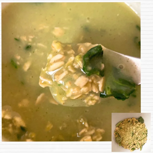 『無印良品』のオートミール食「オーツ麦のリゾット」ほうれん草とバジルを食べてみた