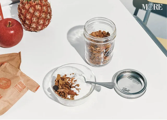 『GMT』のグラノーラ、『湯田牛乳公社』のヨーグルト