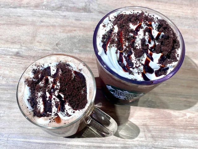 スタバ「スタバ新作「フォンダン ショコラ フラペチーノ(R」フラペチーノ部分