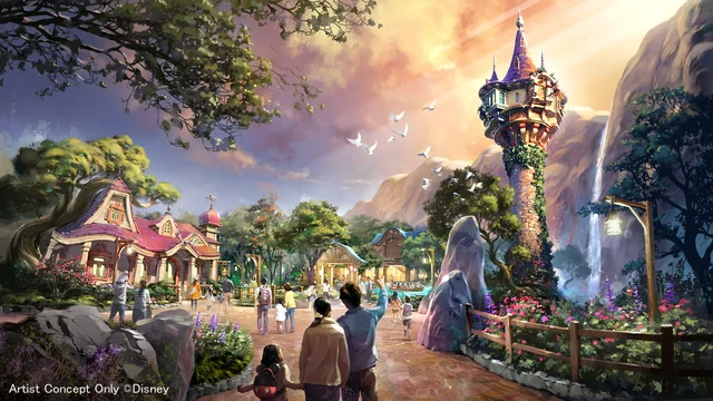 ディズニーシーの「ラプンツェルの森」全景