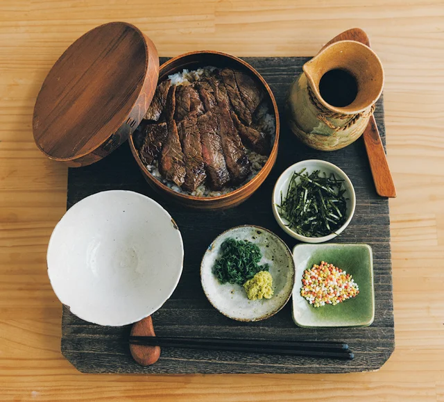 岐阜県のおすすめお取り寄せグルメ「飛驒ごっつお工房」の飛騨牛ひつまぶし、完成イメージ