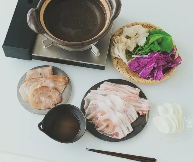 青森県のおすすめお取り寄せグルメ「LOCO・SIKI」のしゃぶしゃぶセット、完成イメージ