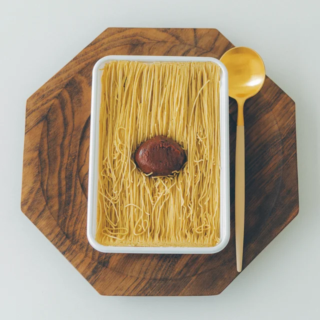 石川県のおすすめお取り寄せグルメ「和栗白露」のモンブラン、完成イメージ