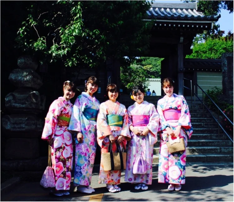 ♡【モアハピ女子会】着物レンタルは5名以上がお得！！可愛く鎌倉散策しちゃいましょう♡