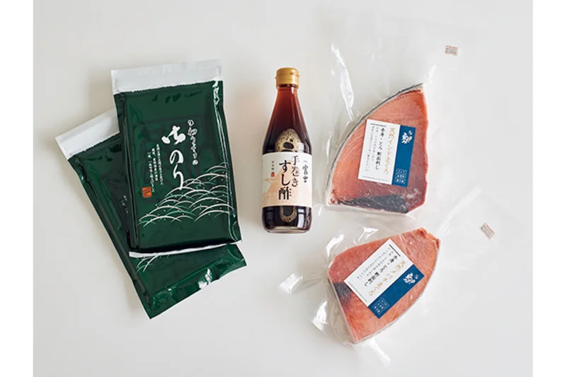 神奈川県のおすすめお取り寄せグルメ「FISHSTAND」の手巻きずしセット、パッケージ