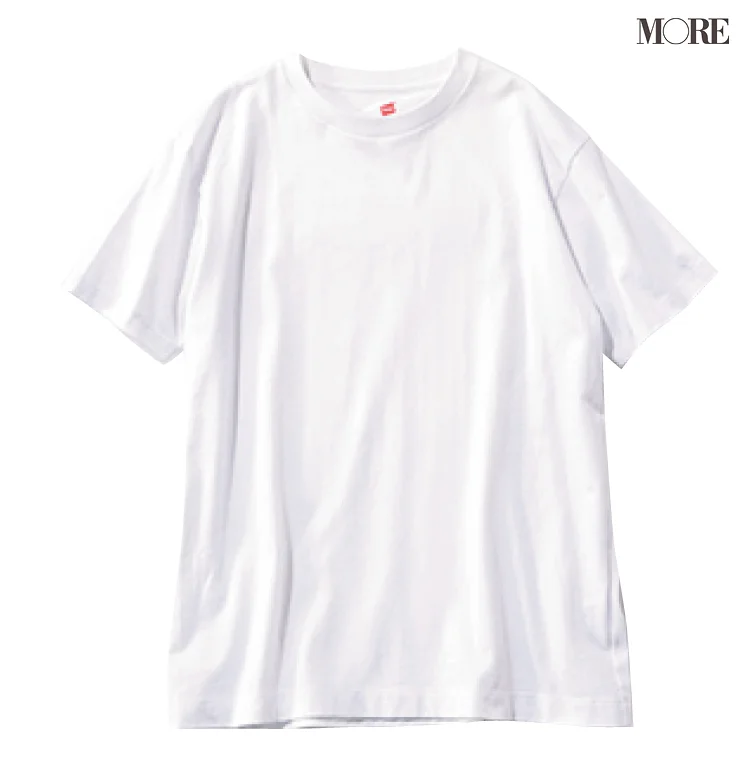 シップスエニィ×ヘインズの白Tシャツ
