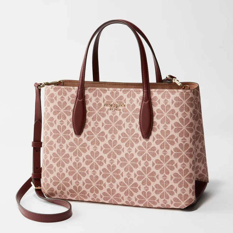 MOREプレゼントのケイトスペードニューヨークの大きめピンクハンドバッグ