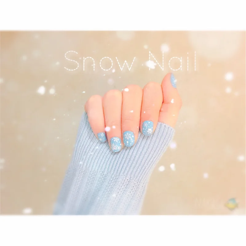 ▷ニットから見える【snow nail❄の画像_5