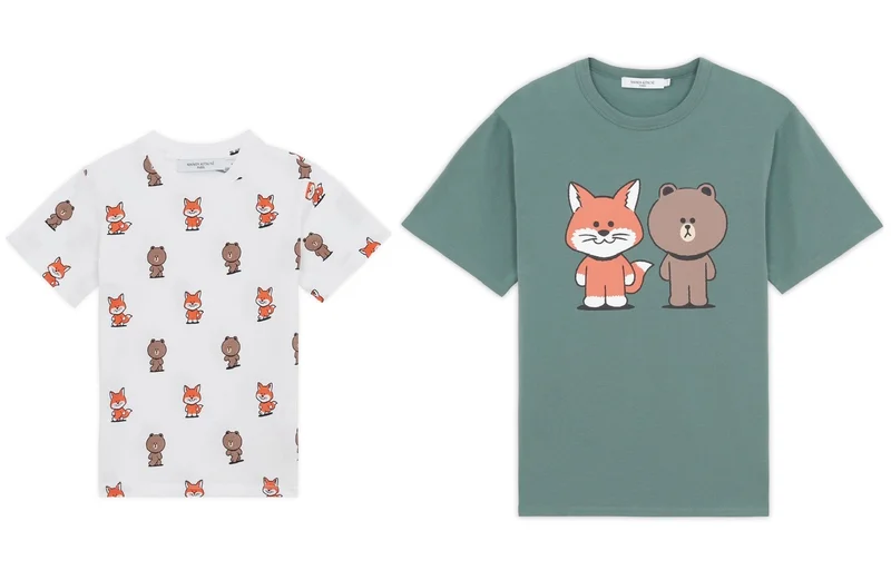 メゾンキツネ×LINE FRIENDSのTシャツ