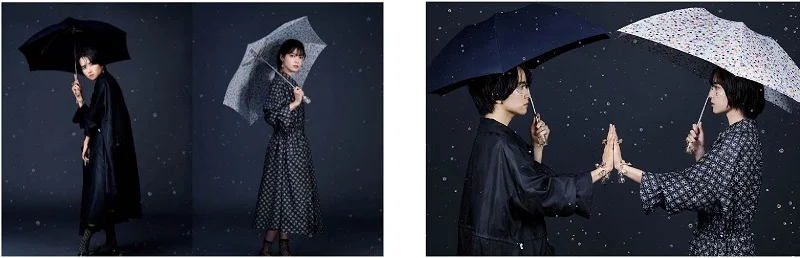 ANEVER（アンエバー）の傘を持った平手友梨奈、板垣李光人