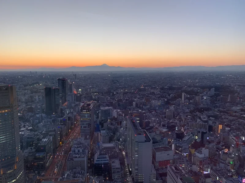 渋谷スカイから見えた富士山