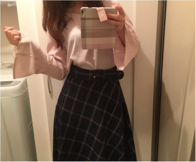 今年の流行！♥ミディ丈スカートで作る♡通勤コーデ４選(っ´ω`c)♡