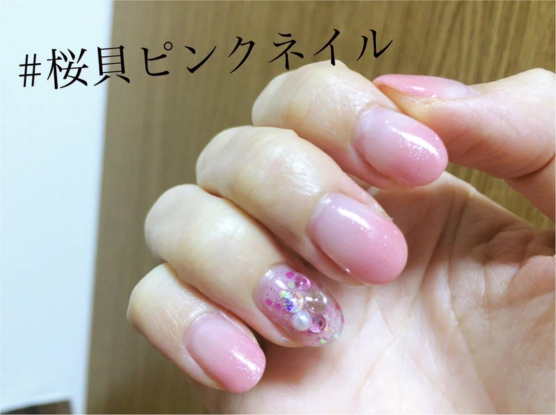 11月Nail＊「#桜貝ピンクネイル 指先からハッとさせる、女性らしさを。」