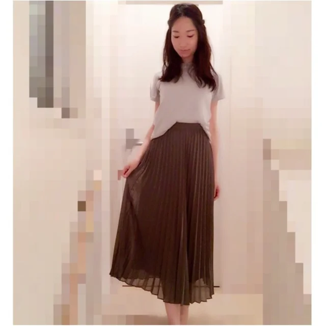 【UNIQLO】美脚になれる！シフォンプリーツスカート(¥1,990)でプチプラコーデ♡UNIQLOのお得情報をリアルタイムにGETする方法も♩≪samenyan≫