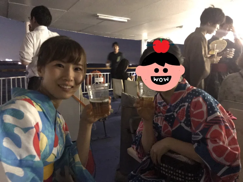 【東京湾納涼船】浴衣とビールと夜景クルーの画像_8