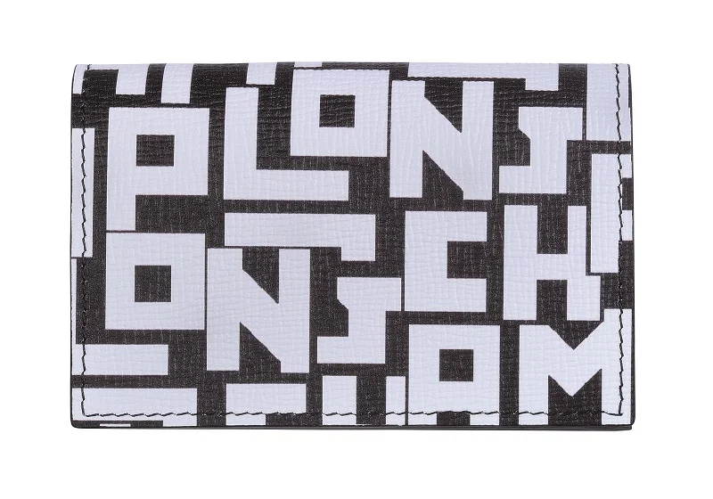 ロンシャンの黒×ロゴ財布