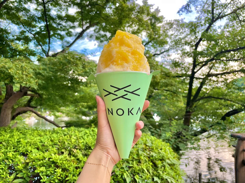 東京・吉祥寺井の頭公園にあるカフェ「INOKA」のマンゴーみるくふわふわかき氷