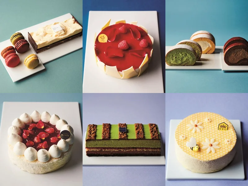『三越伊勢丹』オンラインサイトで購入できる冷凍ケーキおすすめ6品のコラージュ