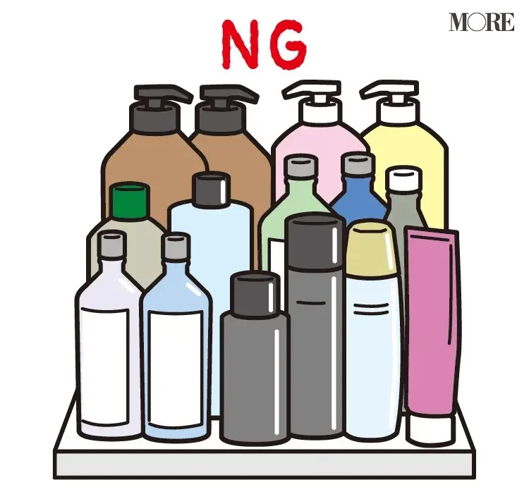 風水の開運掃除法でNGとされる不要なボトル類や化粧品