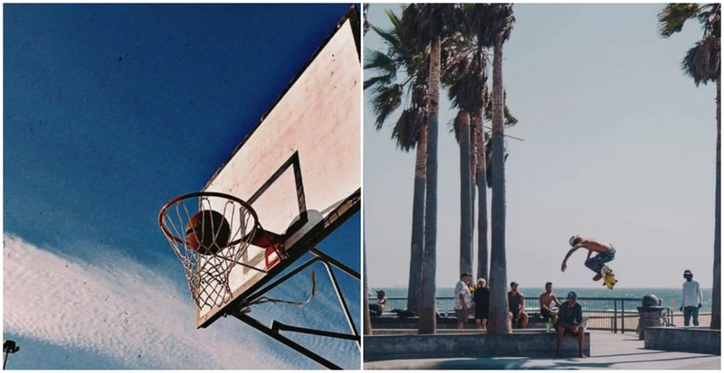 (左）Basketcourt、（右）Skateboard Park 